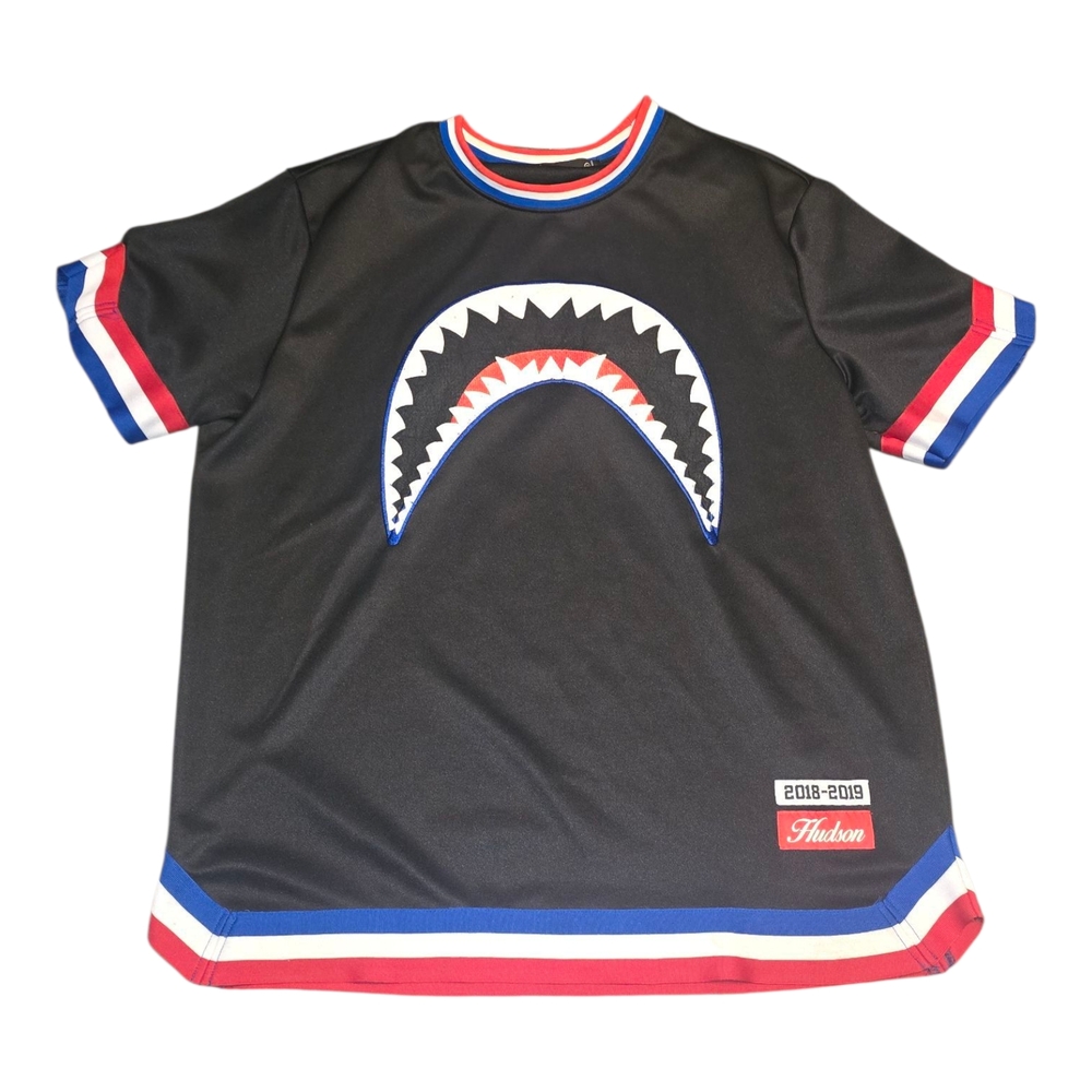 Hudson Jeans Black Tee with Shark Design